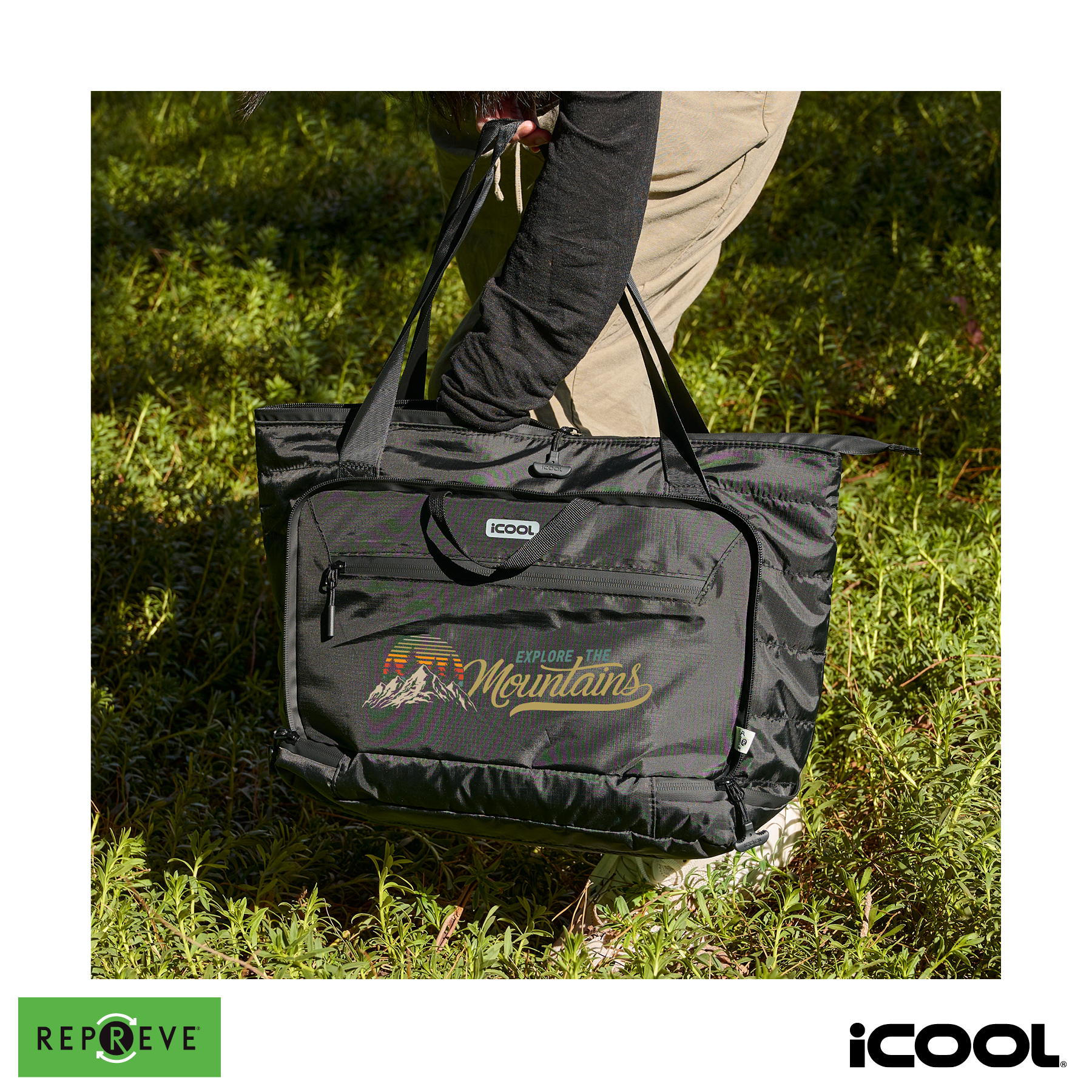 iCOOL® Rockvale Repreve® Packable Puffer 20-Can Cooler Tote 12