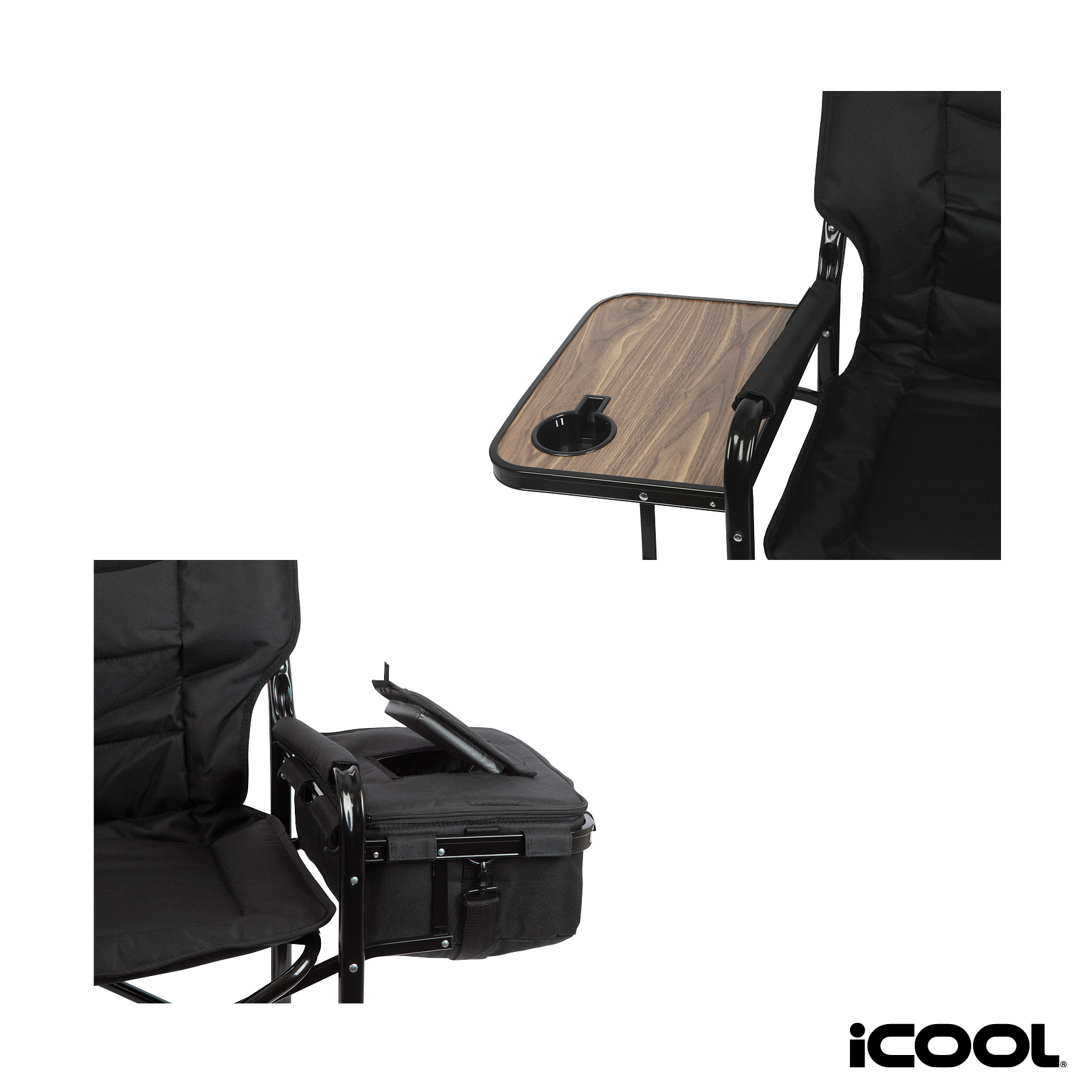 iCOOL Twin Peaks Deluxe Camping Chair With 18-Can Cooler 54