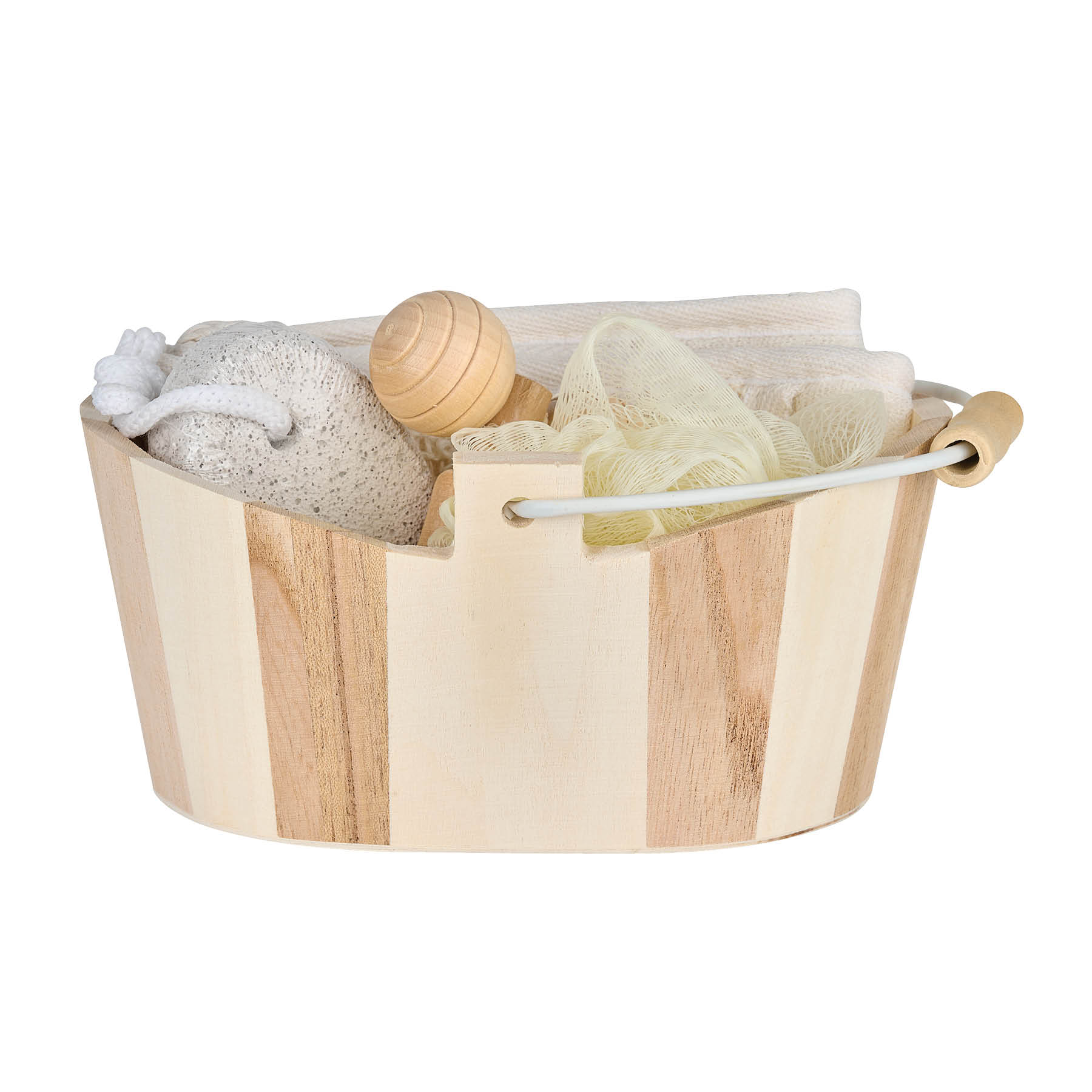 Serene 4pc Spa Kit in Wooden Bucket 14