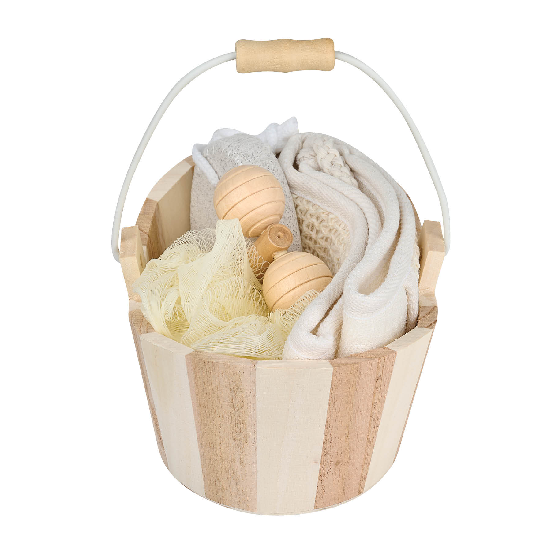 Serene 4pc Spa Kit in Wooden Bucket 16