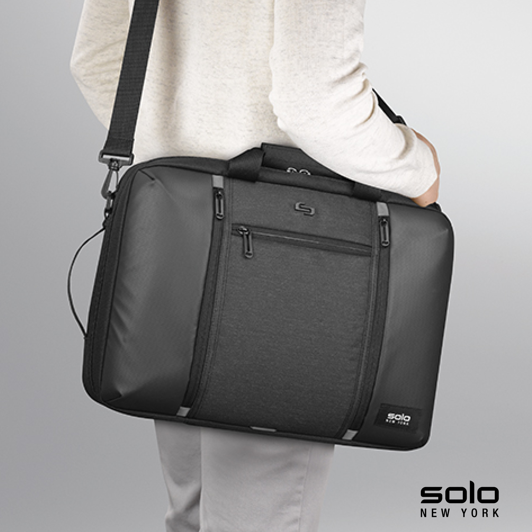 Solo New York Highpass Hybrid Briefcase Backpack 2