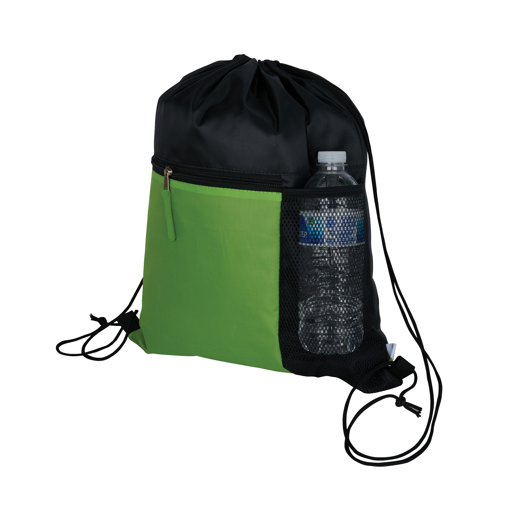 Manchester Recycled (RPET) Drawstring Bag With Zippered & Mesh Pockets 63