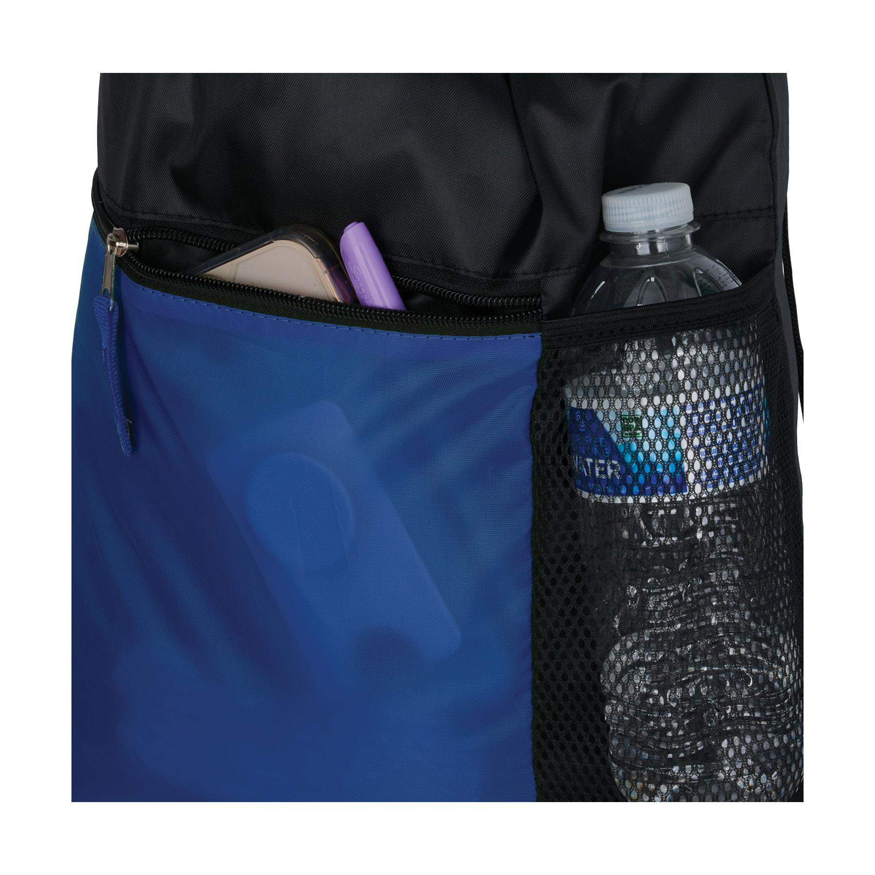 Manchester Recycled (RPET) Drawstring Bag With Zippered & Mesh Pockets 59