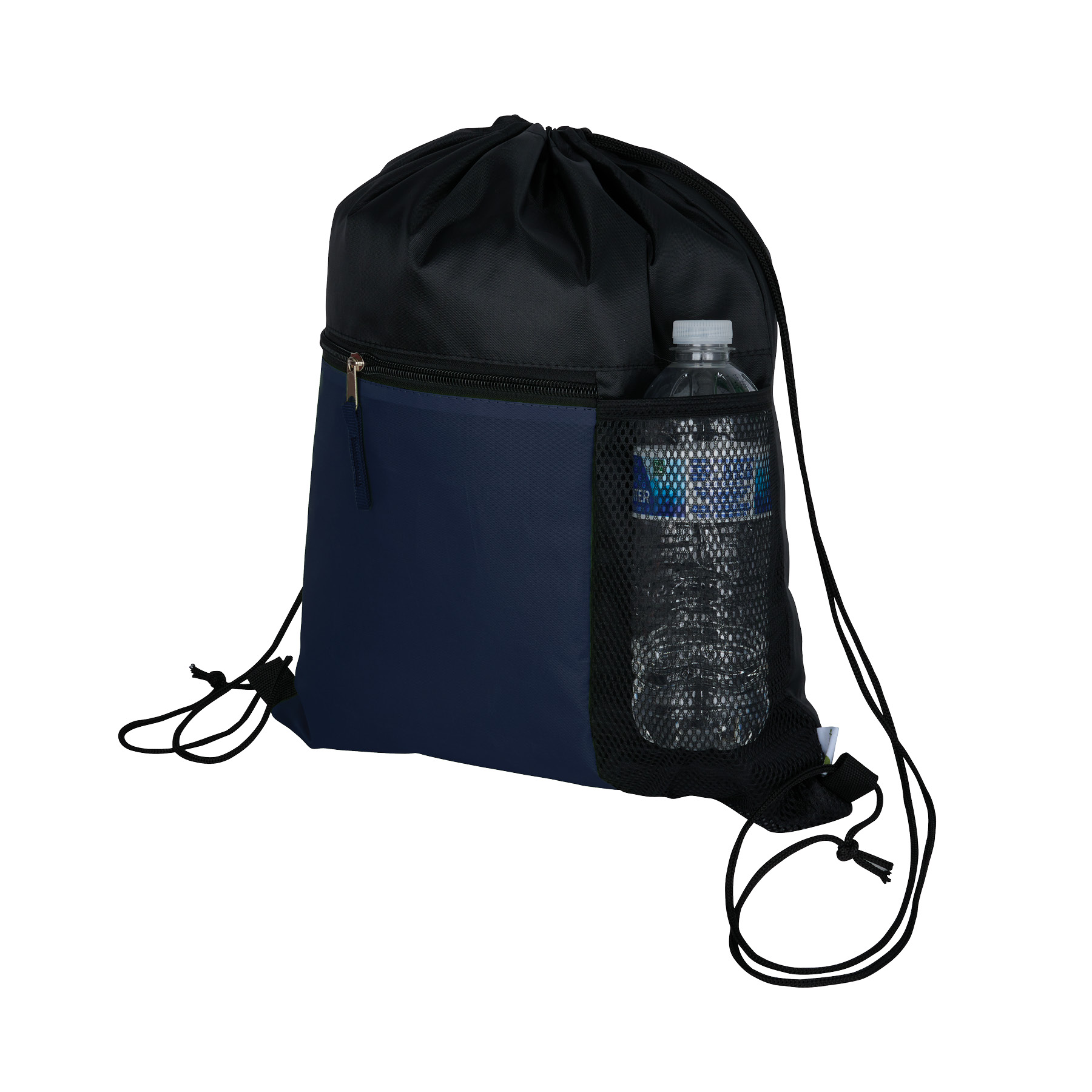 Manchester Recycled (RPET) Drawstring Bag With Zippered & Mesh Pockets 25