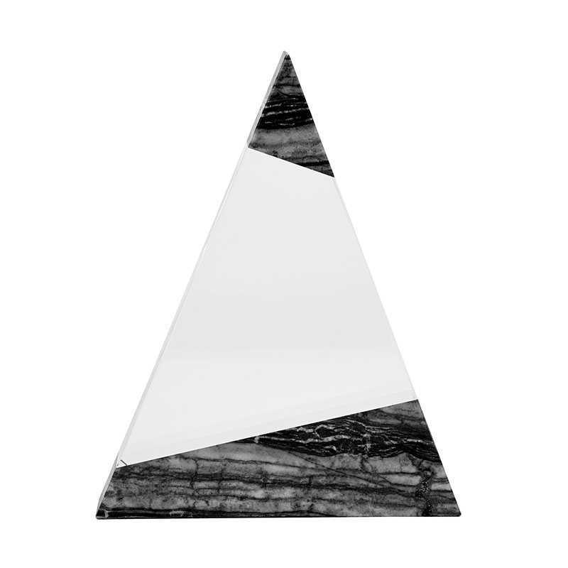 Vega Triangle Crystal with Marble Trim