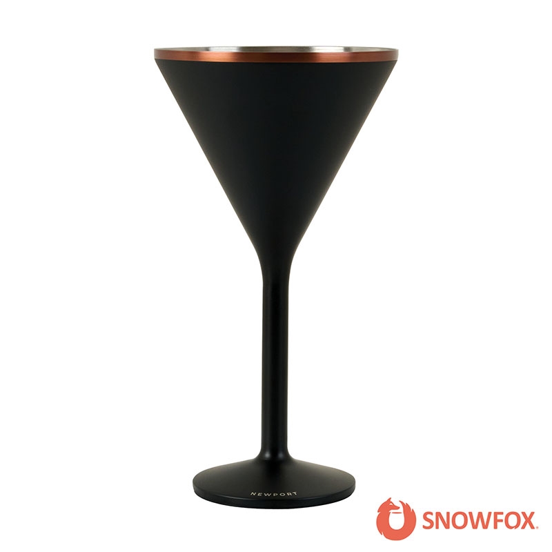 Snowfox® 8 oz. Double Wall Steel Stemmed Martini Glass