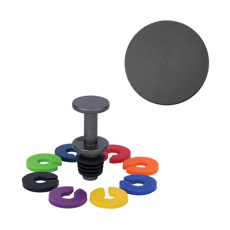 Rocco Aluminum Bottle Stopper with Glass Markers