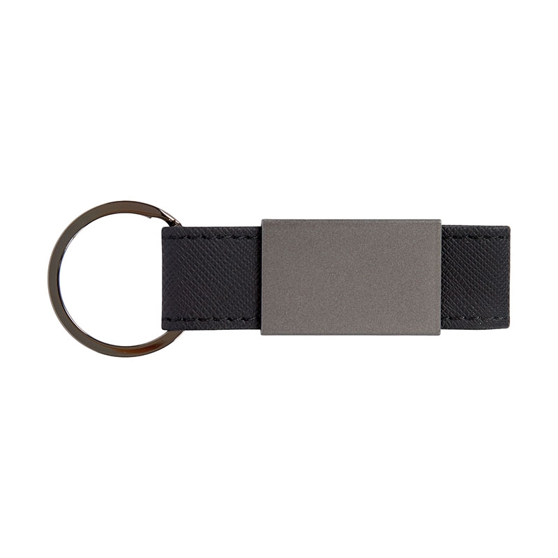 Boyd Aluminum & Leatherette Keyring