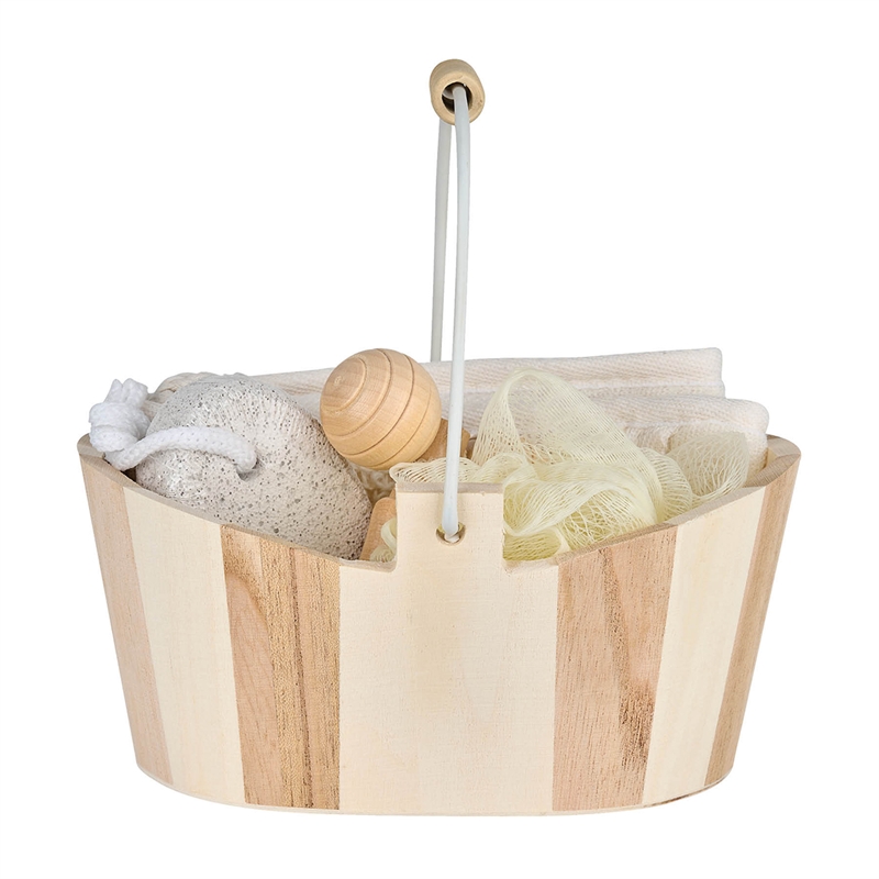 Serene 4pc Spa Kit in Wooden Bucket