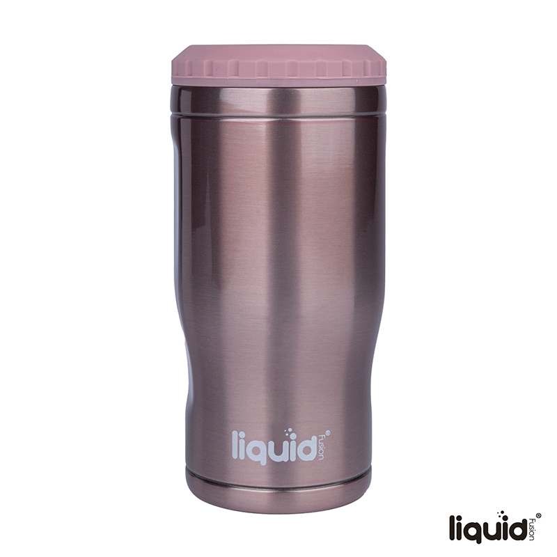Liquid Fusion® Icy Bev Kooler® 4-In-1 Double Wall Stainless Steel Can Cooler / Tumbler