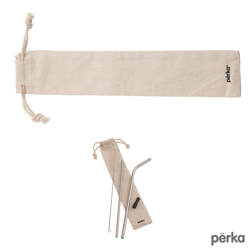 Perka® Avila 5-Piece Stainless Steel Straw Set