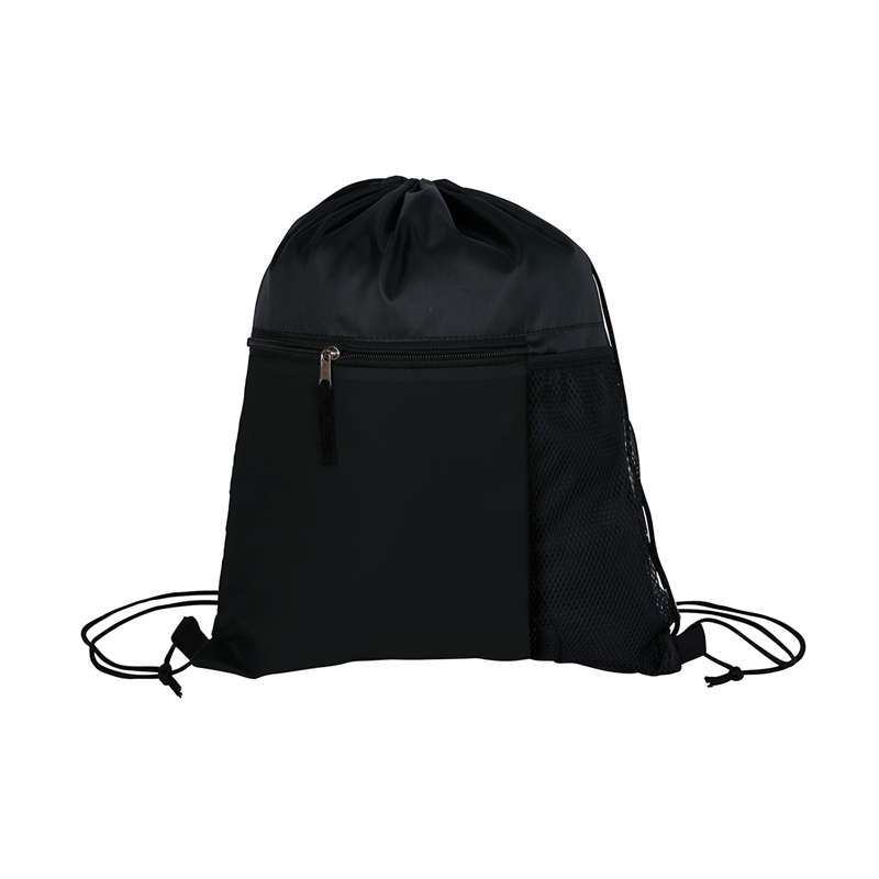 Manchester Recycled (RPET) Drawstring Bag With Zippered & Mesh Pockets