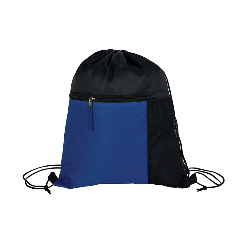 Manchester Recycled (RPET) Drawstring Bag With Zippered & Mesh Pockets 55