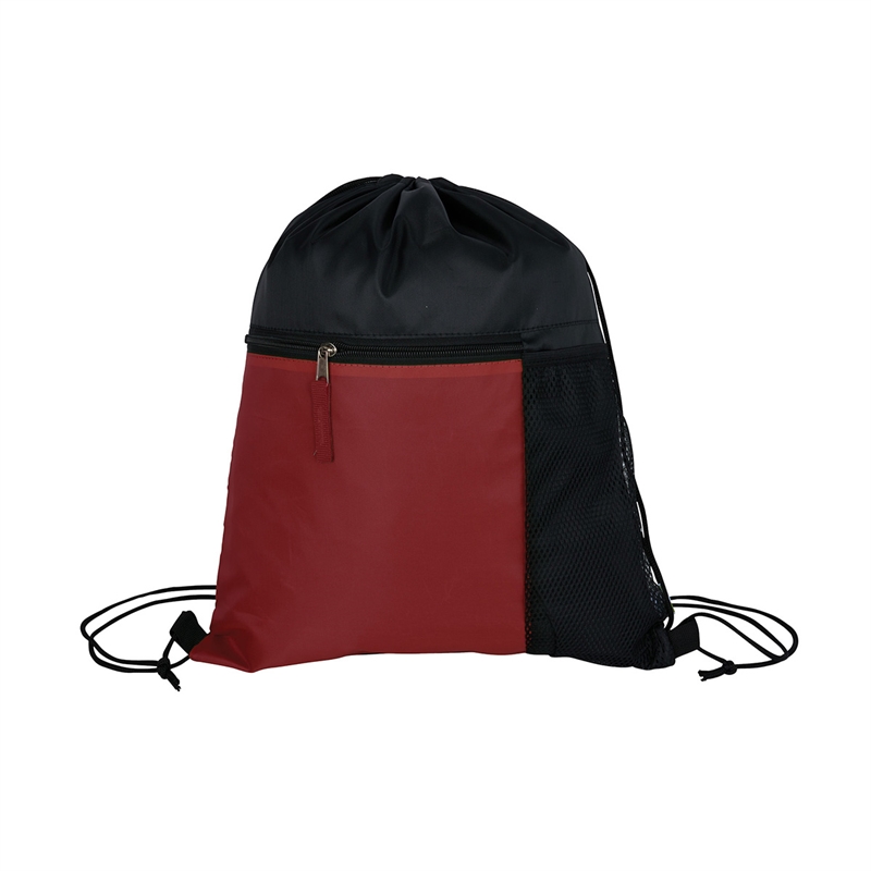 Manchester Recycled (RPET) Drawstring Bag With Zippered & Mesh Pockets 3