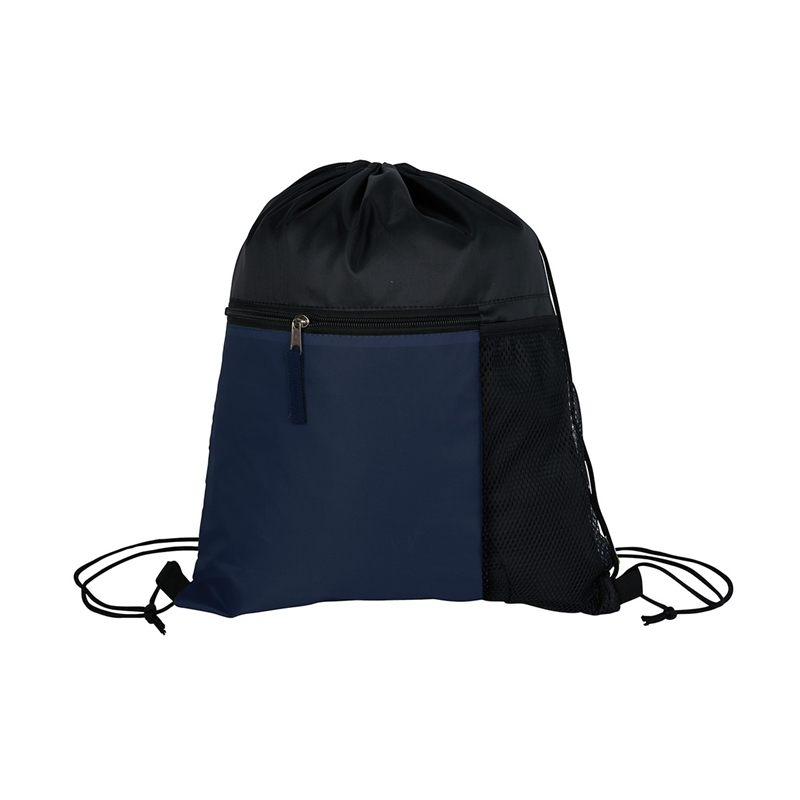 Manchester Recycled (RPET) Drawstring Bag With Zippered & Mesh Pockets 22