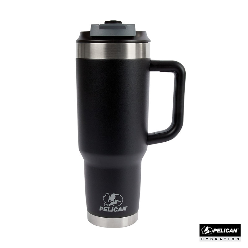 Pelican Porter™ Dual 40 oz. Dual Lid, Recycled Double Wall Stainless Steel Travel Tumbler