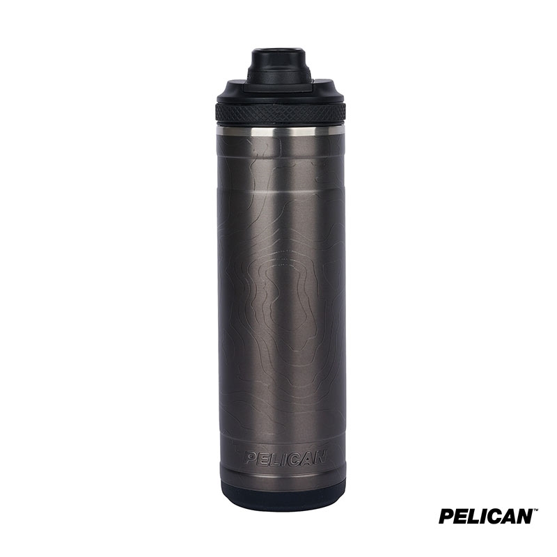 Pelican Pacific™ Chug 26 oz. Topographical Recycled Double Wall Stainless Steel Water Bottle